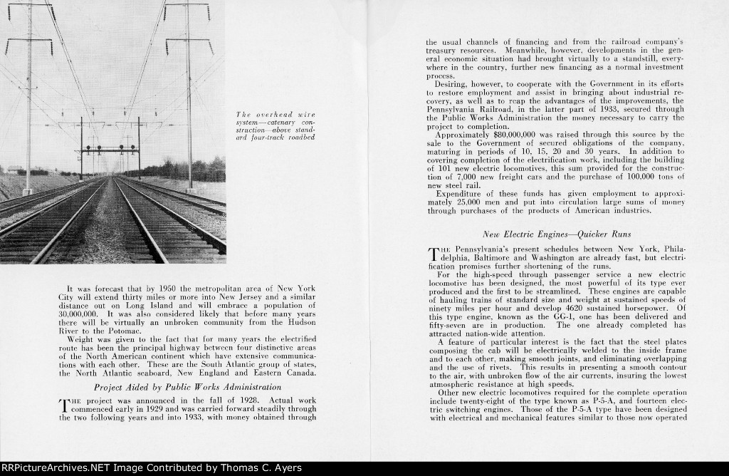 "Pennsylvania Railroad Electrification," Pages 3-4, 1935